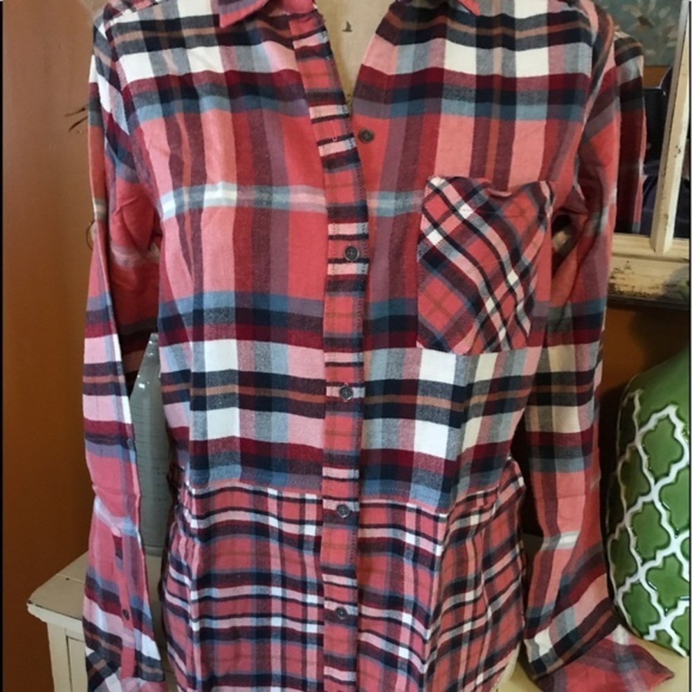NWT Abercrombie & Fitch Mixed Plaid Top XS